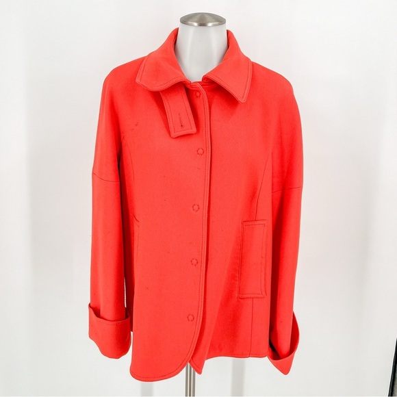United Colors of Benetton Orange Pea Coat - Picture 1 of 8